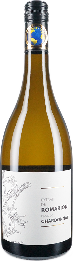 Flasche Pays d'Oc Chardonnay Extrait de Romarion trocken